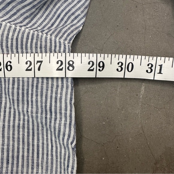 JNY Jones New York Blue Striped Oversize V-Neck Shirt Sz3x - Picture 8 of 8